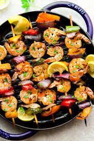 Grilled Shrimp and Vegetable Skewers